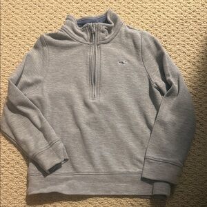 Boys Vineyard Vines Light Gray Quarter Zip